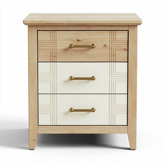 Nachtschade van hout voor de slaapkamer met drie lades - 45 x 40 x 60cm