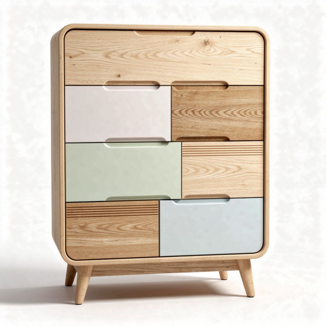 Ladenkast van hout voor de slaapkamer met verschillende kleuren - 60 x 40 x 90cm